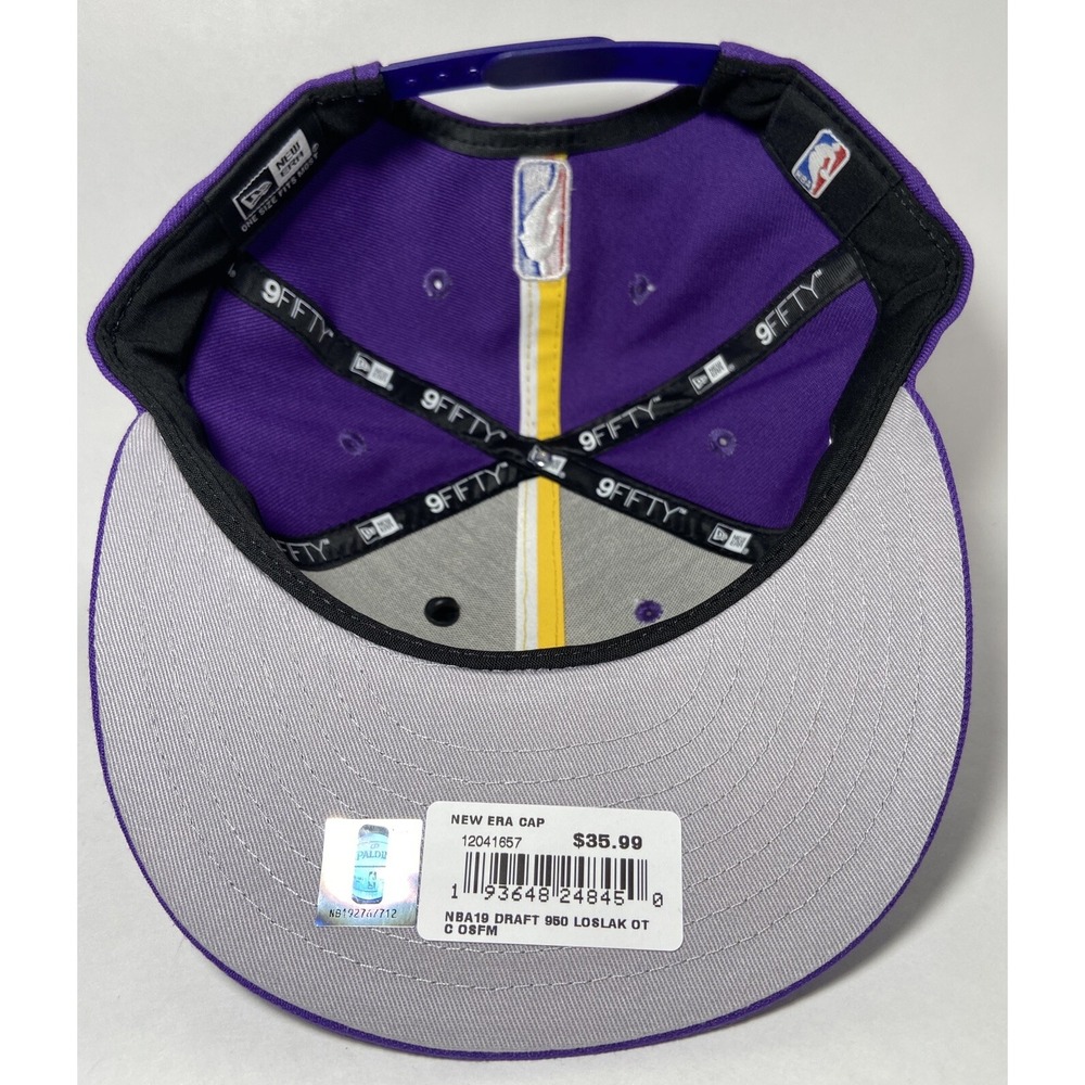 Los Angeles LA Lakers Snapback New Era Hat 2019 Draft Series With Lapel Pin - Picture 6 of 11
